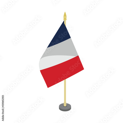 france flagpole table vector design