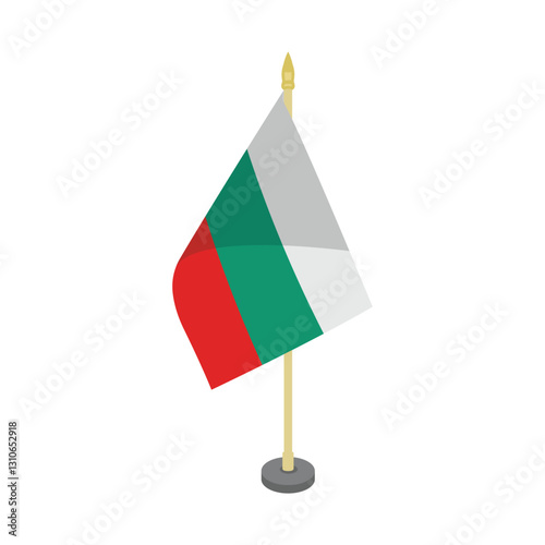 bulgaria flagpole table vector design