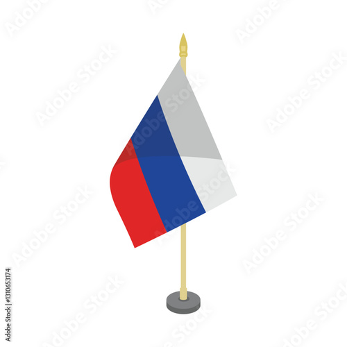 Russia flagpole table vector design