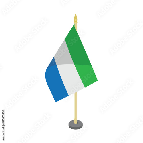 siera leon flagpole table vector design
