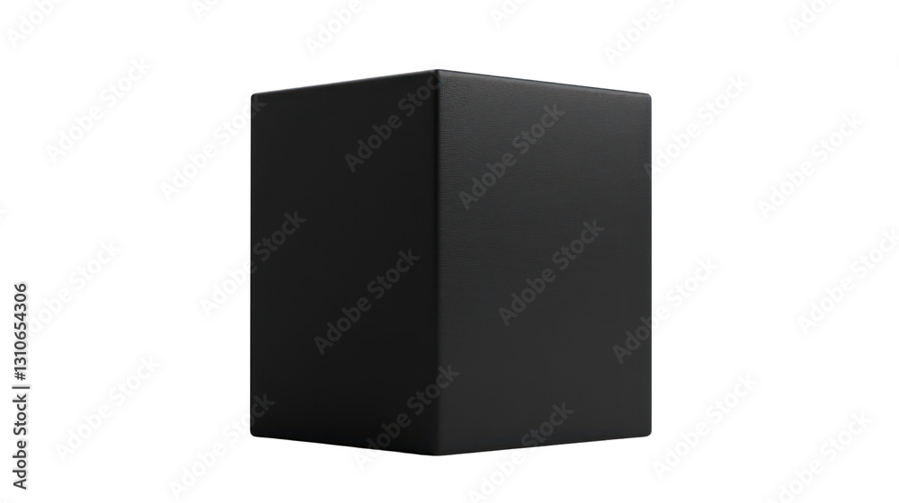 Black cube on a white isolated background, ideal for product mockups, branding, and design projects. Black cube on a white isolated background, ideal for product mockups, branding, and design projects.