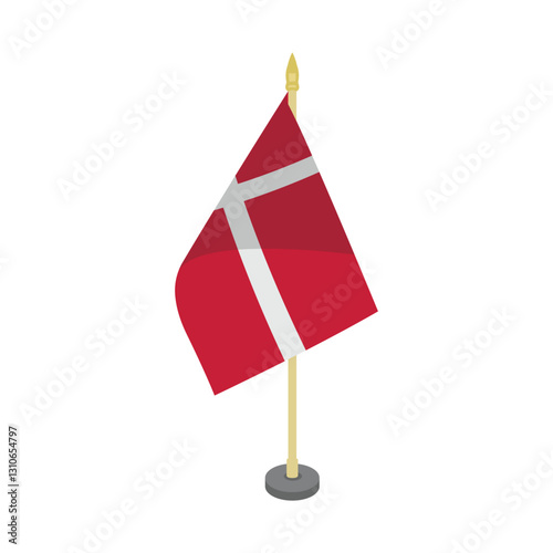 denmark flagpole table vector design