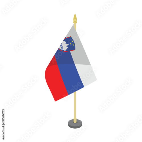 slovenia flagpole table vector design