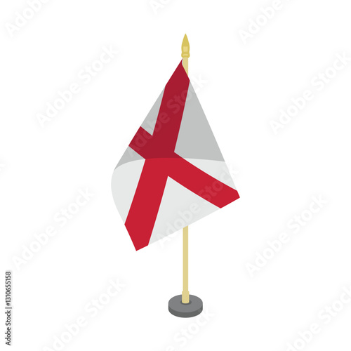 nothern ireland flagpole table vector design