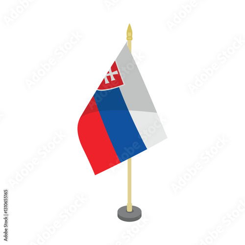 slovakia  flagpole table vector design