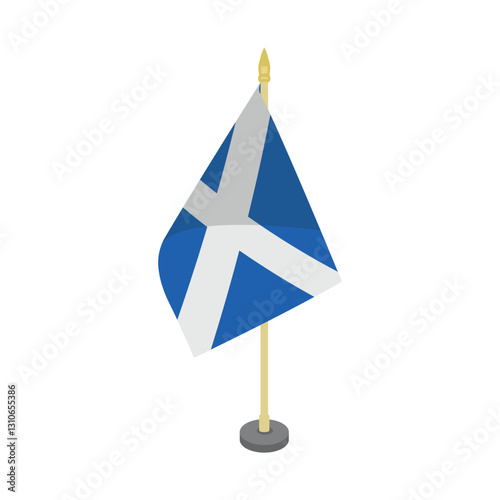  scotland flagpole table vector design