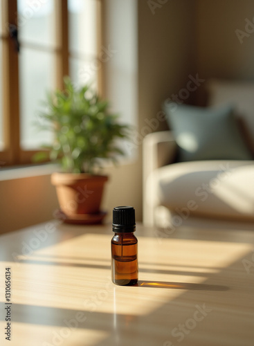 A essential oil on table