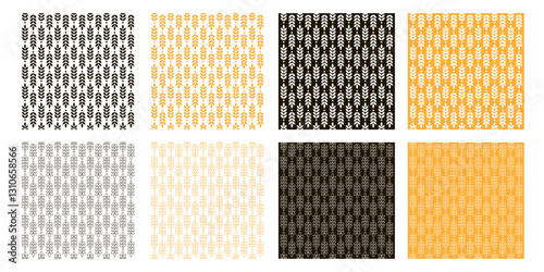 Abstract wheat pattern on pack. Wallpaper decoration. Vector illustration