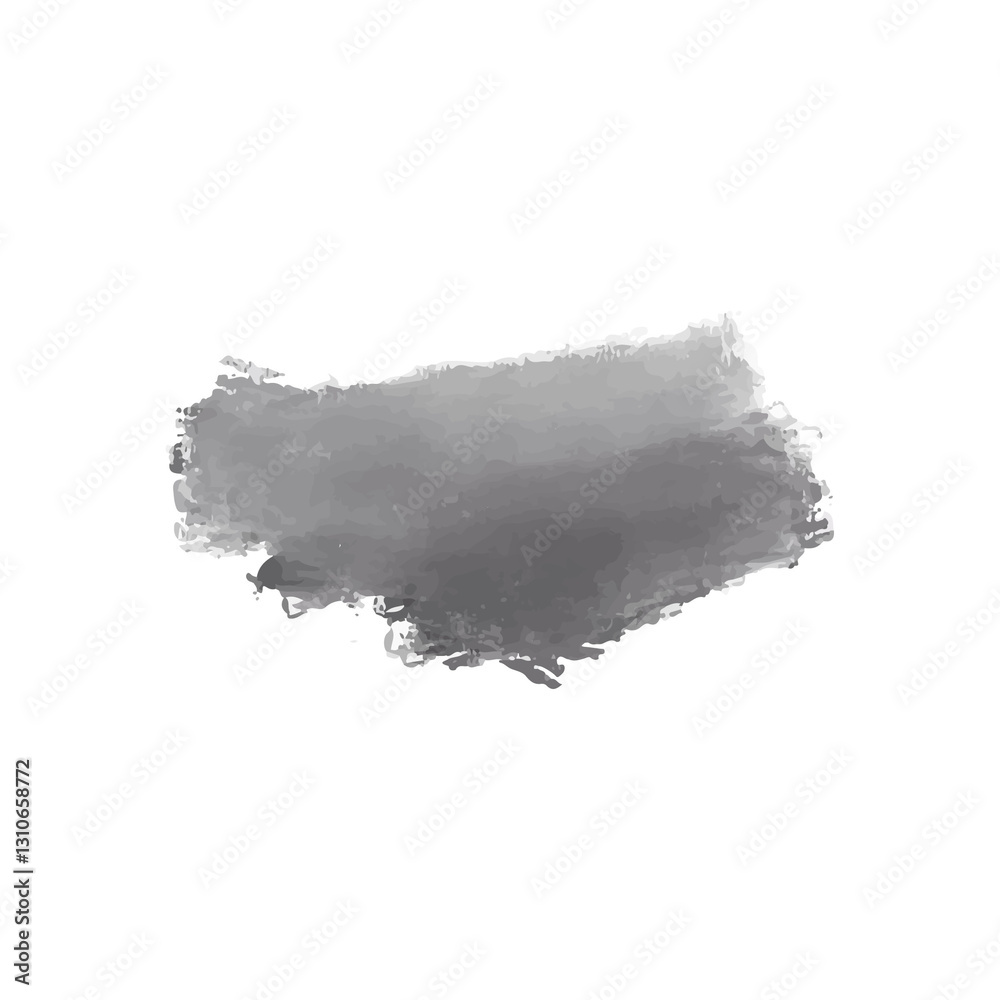 Black brush strokes created in a grunge style. PNG.