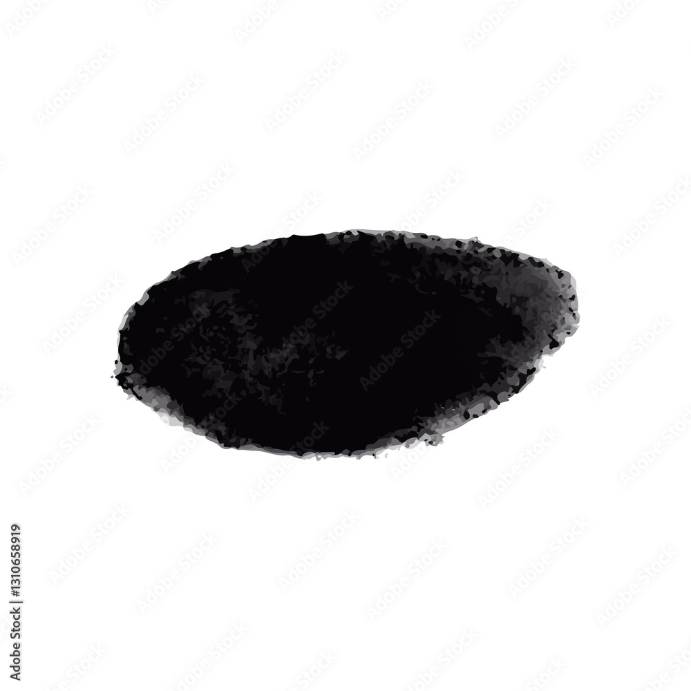 Black brush strokes created in a grunge style. PNG.