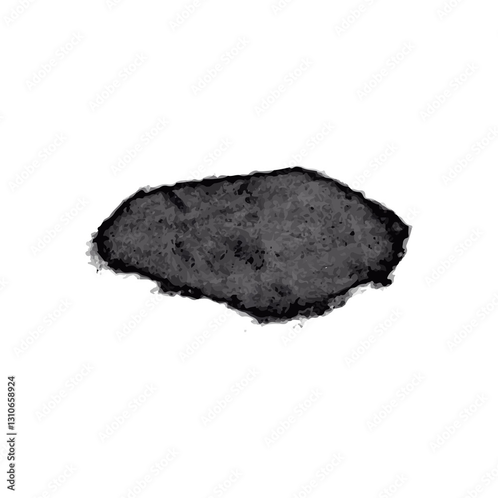 Black brush strokes created in a grunge style. PNG.