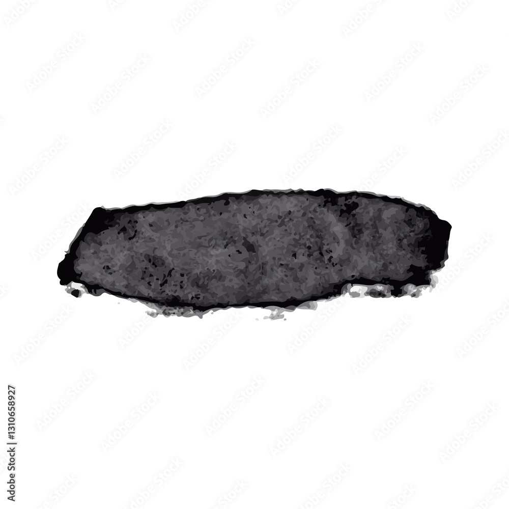 Black brush strokes created in a grunge style. PNG.
