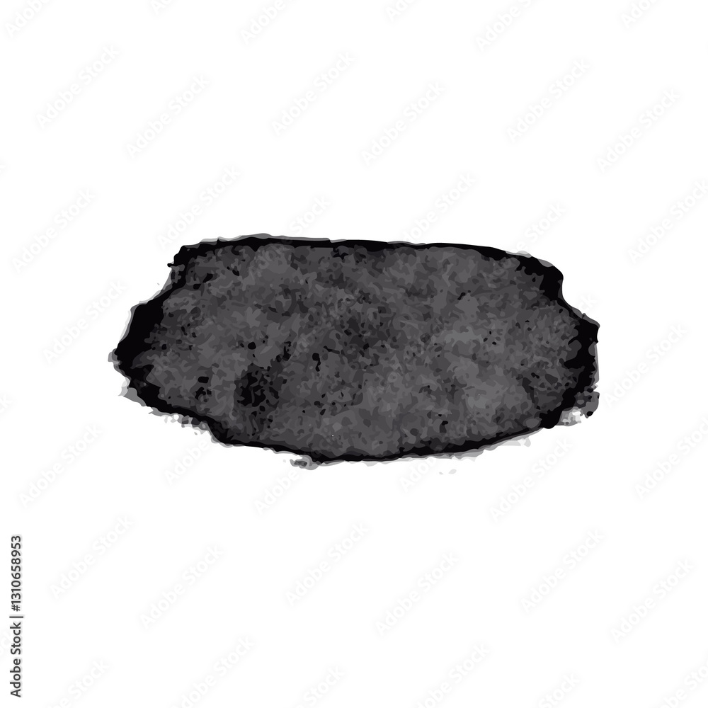 Black brush strokes created in a grunge style. PNG.