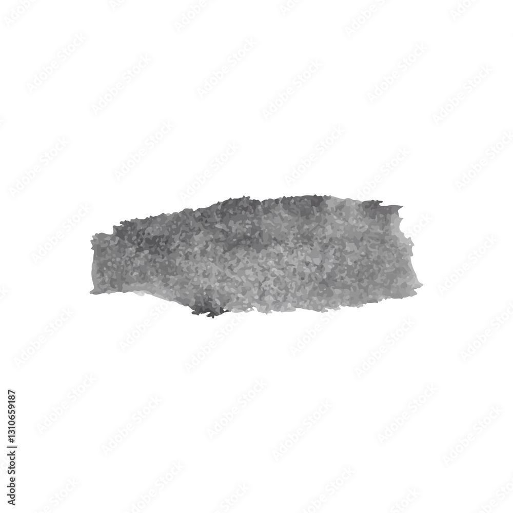 Black brush strokes created in a grunge style. PNG.