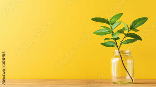 A green plant arranged in a glass vase representing roth ira investments and financial growth strategies