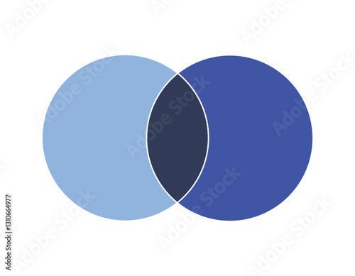 Venn diagram blue vector design