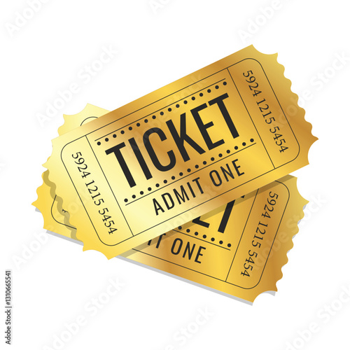 double golden ticket vector design