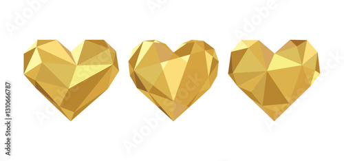 love heart gold vector design