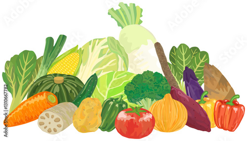 野菜 集合 ベクター素材