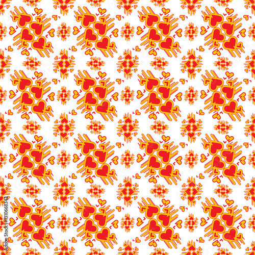 Design an unusual wallpaper with a heart pattern.
