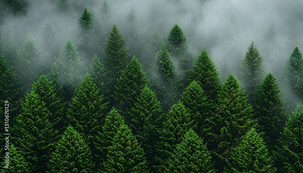 Misty Mountain Evergreen Forest. Misty Mountain Evergreen Forest.