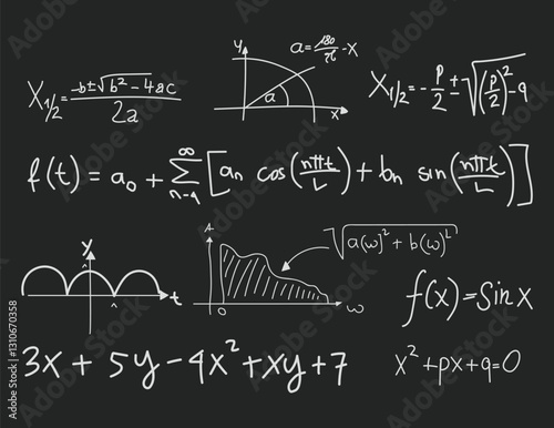 Polynomials with variables black background