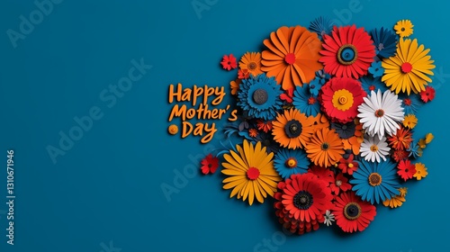 Wallpaper Mural Elegant Mother's Day card with text Happy Mother's Day. Congratulatory stylish poster. Torontodigital.ca