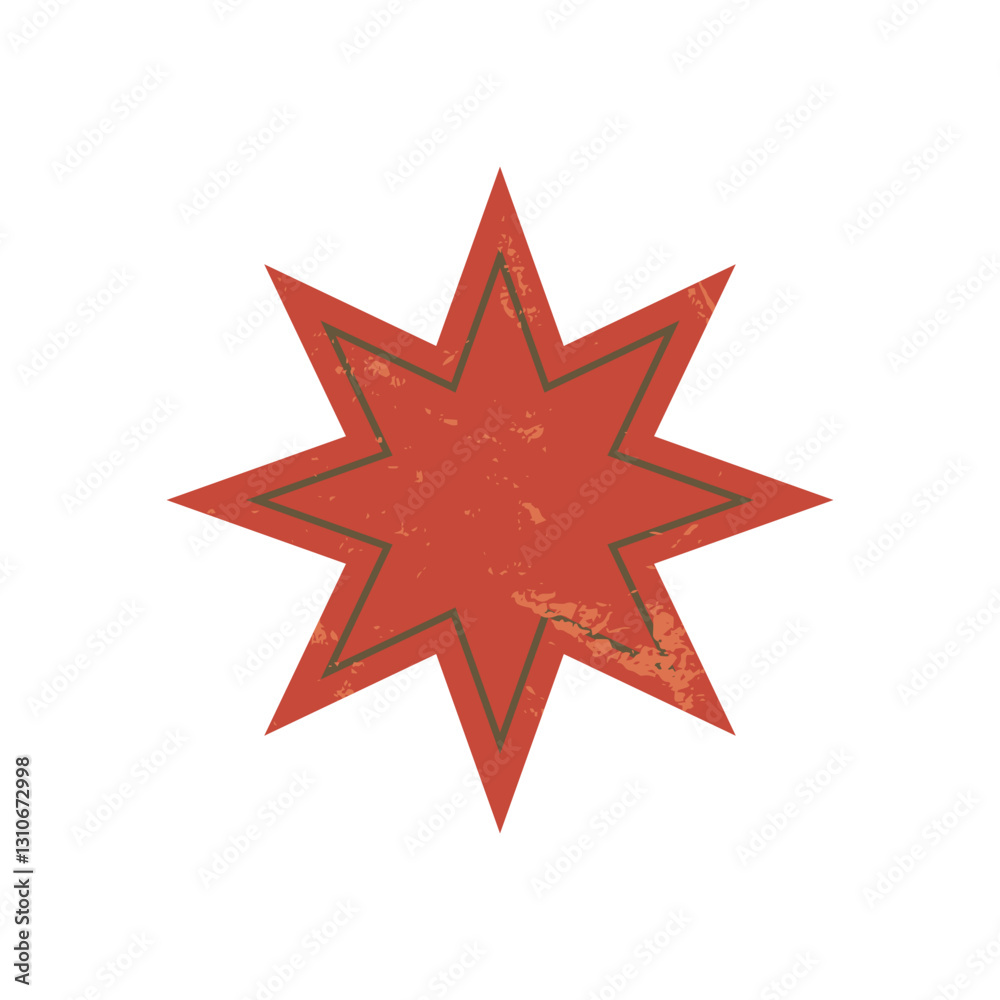 Bold geometric star icon. Abstract shape with grunge texture. Modern decoration, flat design, y2k aesthetic. Iconic element in brutalism style, perfect for contemporary projects. Bold geometric star icon. Abstract shape with grunge texture. Modern decoration, flat design, y2k aesthetic. Iconic element in brutalism style, perfect for contemporary projects.