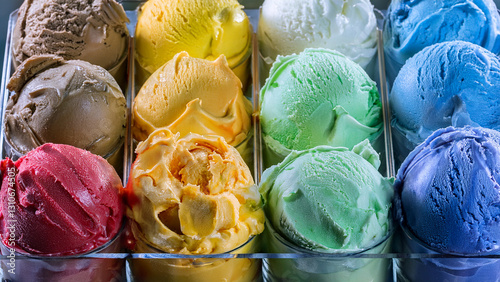 おいしそうで美しいアイスクリームのテクスチャー