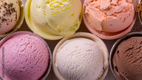 おいしそうで美しいアイスクリームのテクスチャー