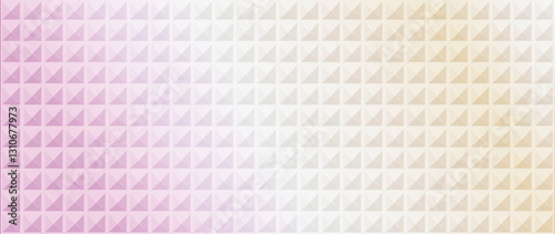 square taper pattern background white, pink gradient
