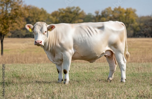 Wallpaper Mural Cream-colored cow standing in a field. Torontodigital.ca