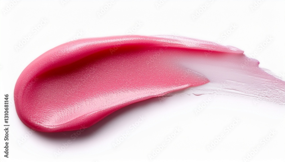 pink cosmetic cream smear isolated on white background pink cosmetic cream smear isolated on white background