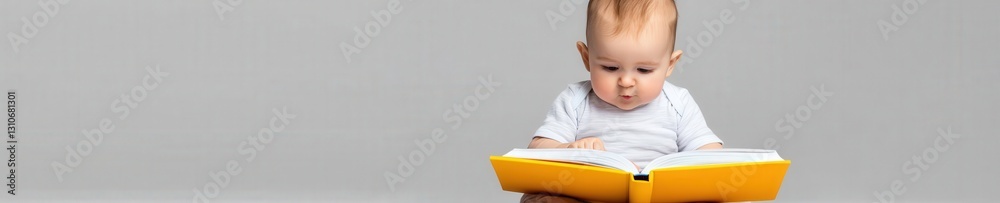 A baby playing with interactive AI storybooks A baby playing with interactive AI storybooks