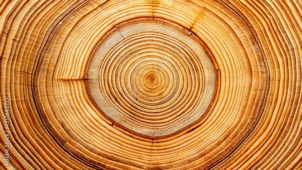 Minimalist Growth Ring Texture: Natural Wood Cross Section Detail