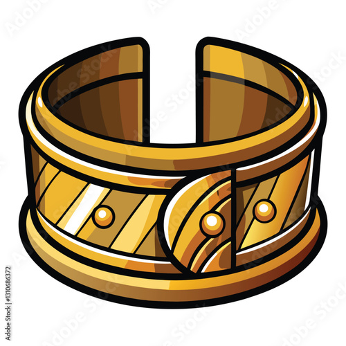 Create a minimalist vector illustration of a wrist support brace, emphasizing clean lines and simple shapes.  Show only the brace, no human element.