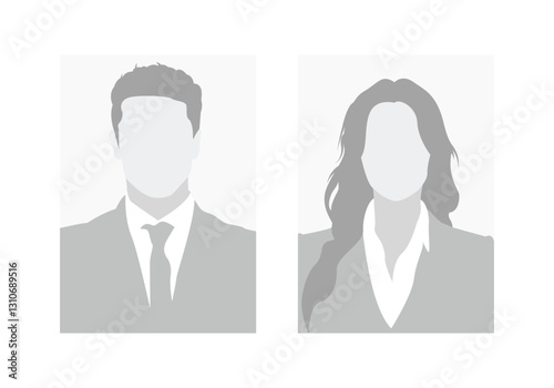 profile id male female grey vector design