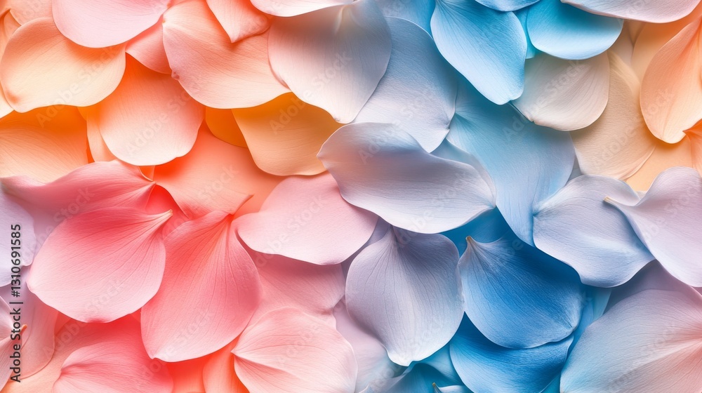 A beautiful abstract composition of colorful flower petals arranged A beautiful abstract composition of colorful flower petals arranged