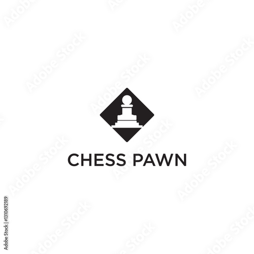 Creative chess pawn logo design with unique concept