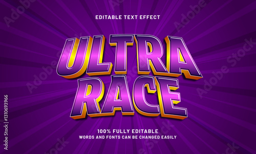 ultra race editable text effect with a race and speed text style
