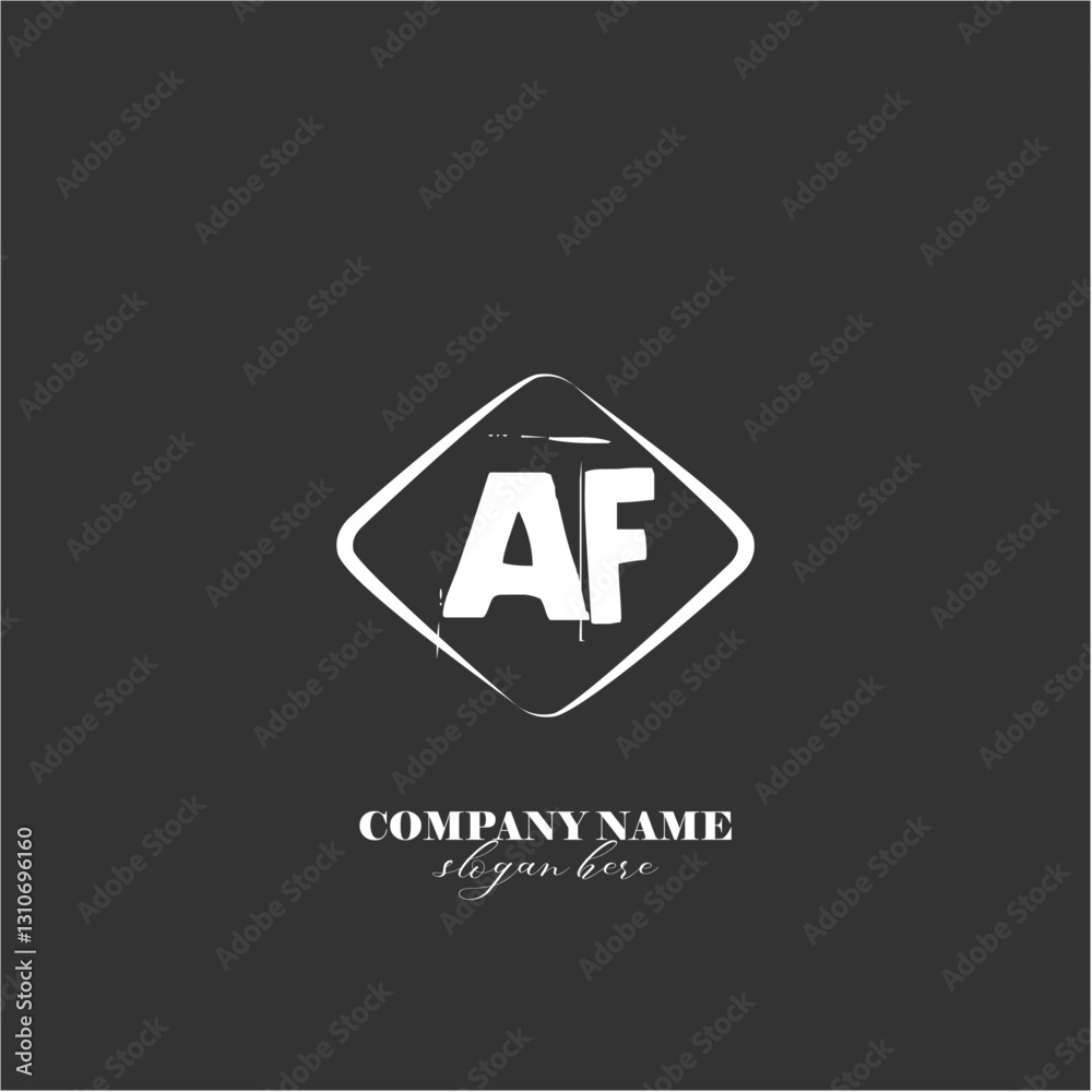 vector AF illustration of a logo for a company background abstract vector AF illustration of a logo for a company background abstract