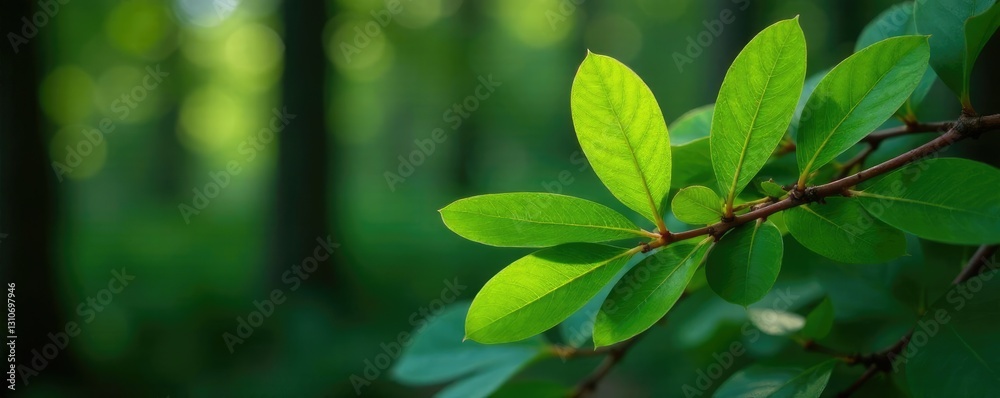 Leaves of Eucalyptus orbifolia on a forest floor, foliage, plant Leaves of Eucalyptus orbifolia on a forest floor, foliage, plant