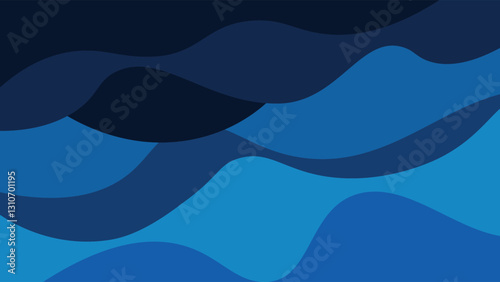 blue waves abstract background vector design