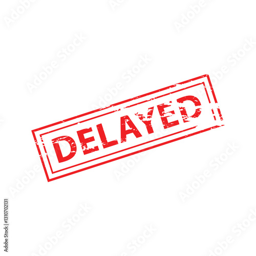 delayed label red grunge texture