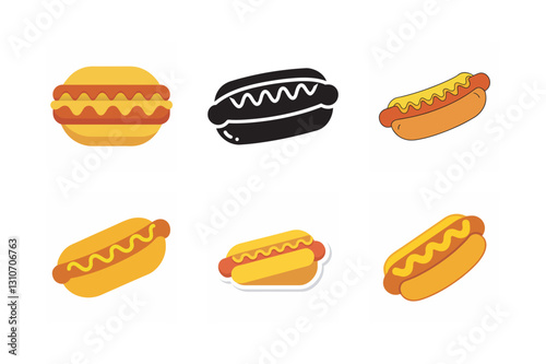 a hot dog in a bun with mustard drizzled on top