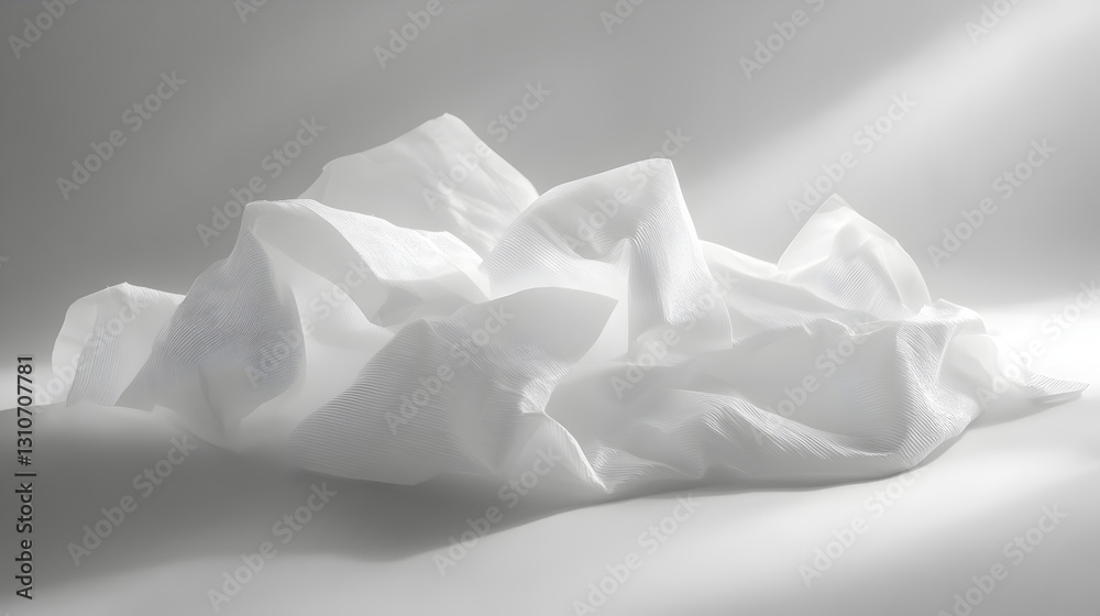 Obraz premium sanitary paper with light texture, symbolizing hygiene and patient care 