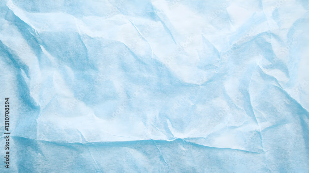 Obraz premium blue disposable paper sheet with a delicate grain, perfect for sterile and clean medical compositions 