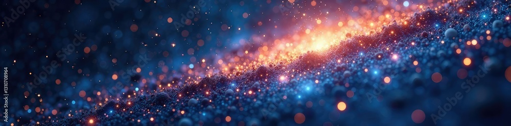 Fototapeta premium Twinkling, glittering stars and galaxies create a sense of depth and wonder, depth, wonder, surreal