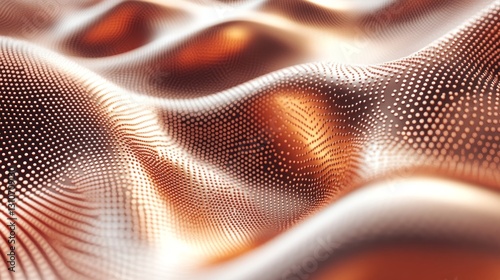 An abstract illustration showcasing a flowing surface of tiny dots