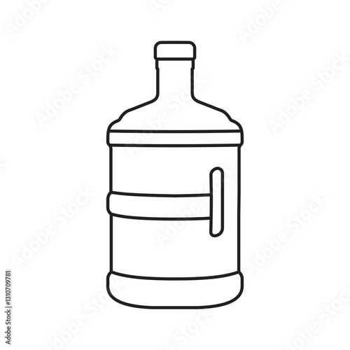 big water bottle outlines